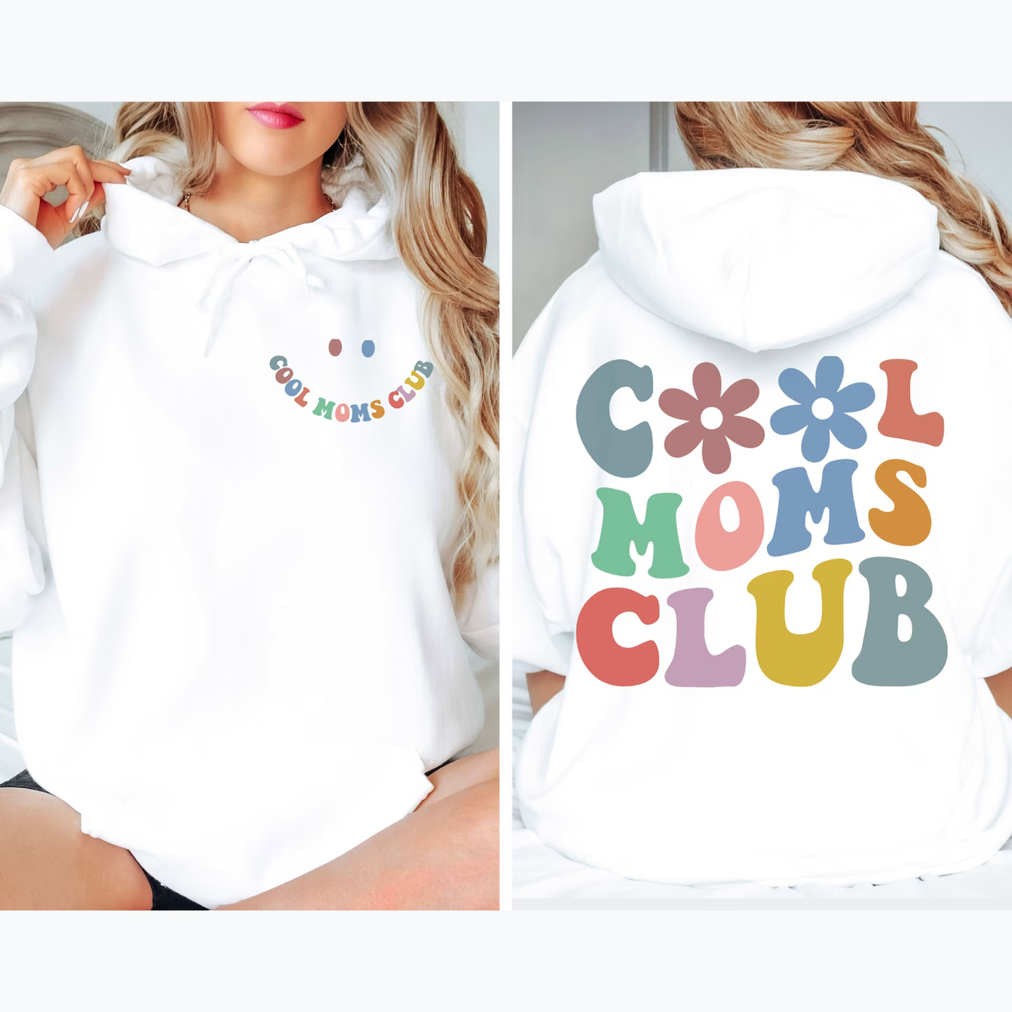 Modern Mama Marvel: Dual-Print Cool Moms Club Pullover