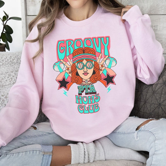 Trendy Together: Groovy PTA Moms Club Pullover