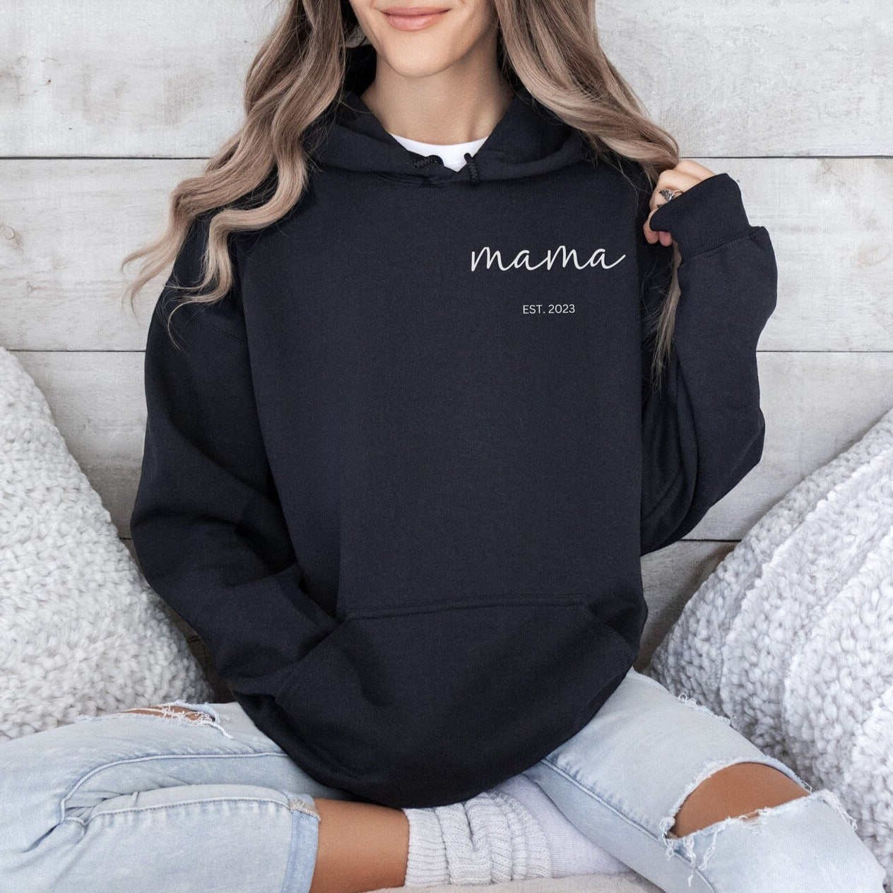 Mama Est: Mom Crewneck Pullover - Perfect Gift For Mom