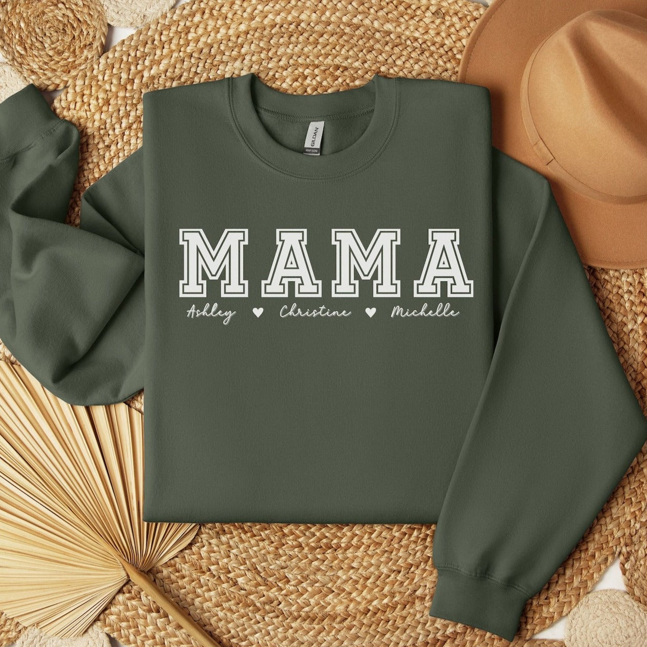 Custom Love: Mama Pullover with Personalized Kids' Names in Print