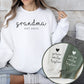 Custom Grandma Est Pullover with Sleeve Names – A Personalized Keepsake