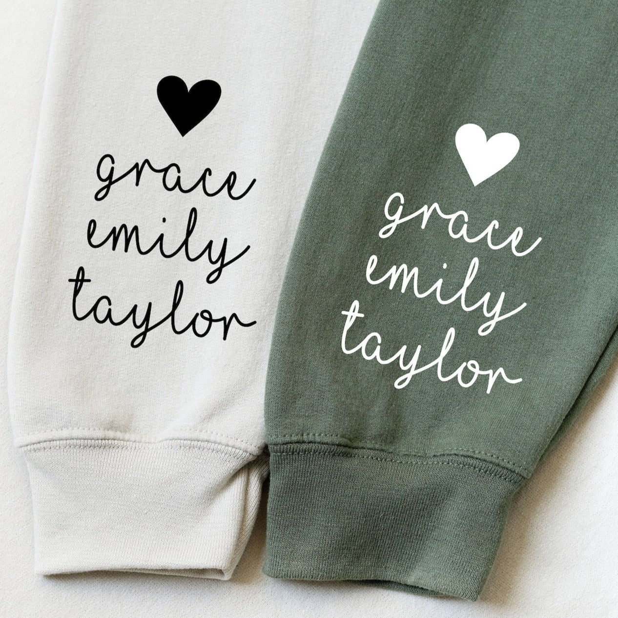 Custom Grandma Est Pullover with Sleeve Names – A Personalized Keepsake