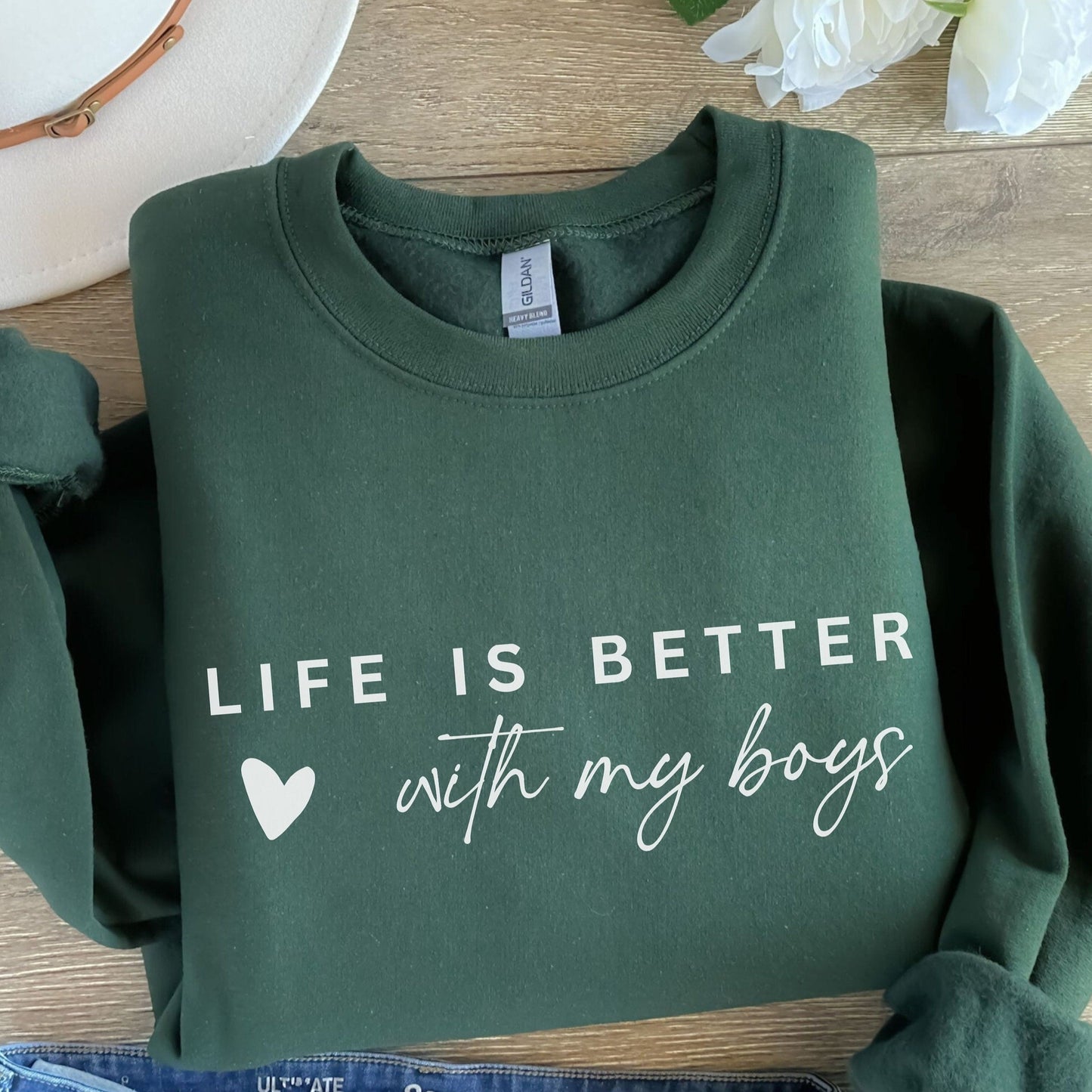 Mom's Joy: Life Is Better With My Boys Pullover - Perfect Gift for Mom