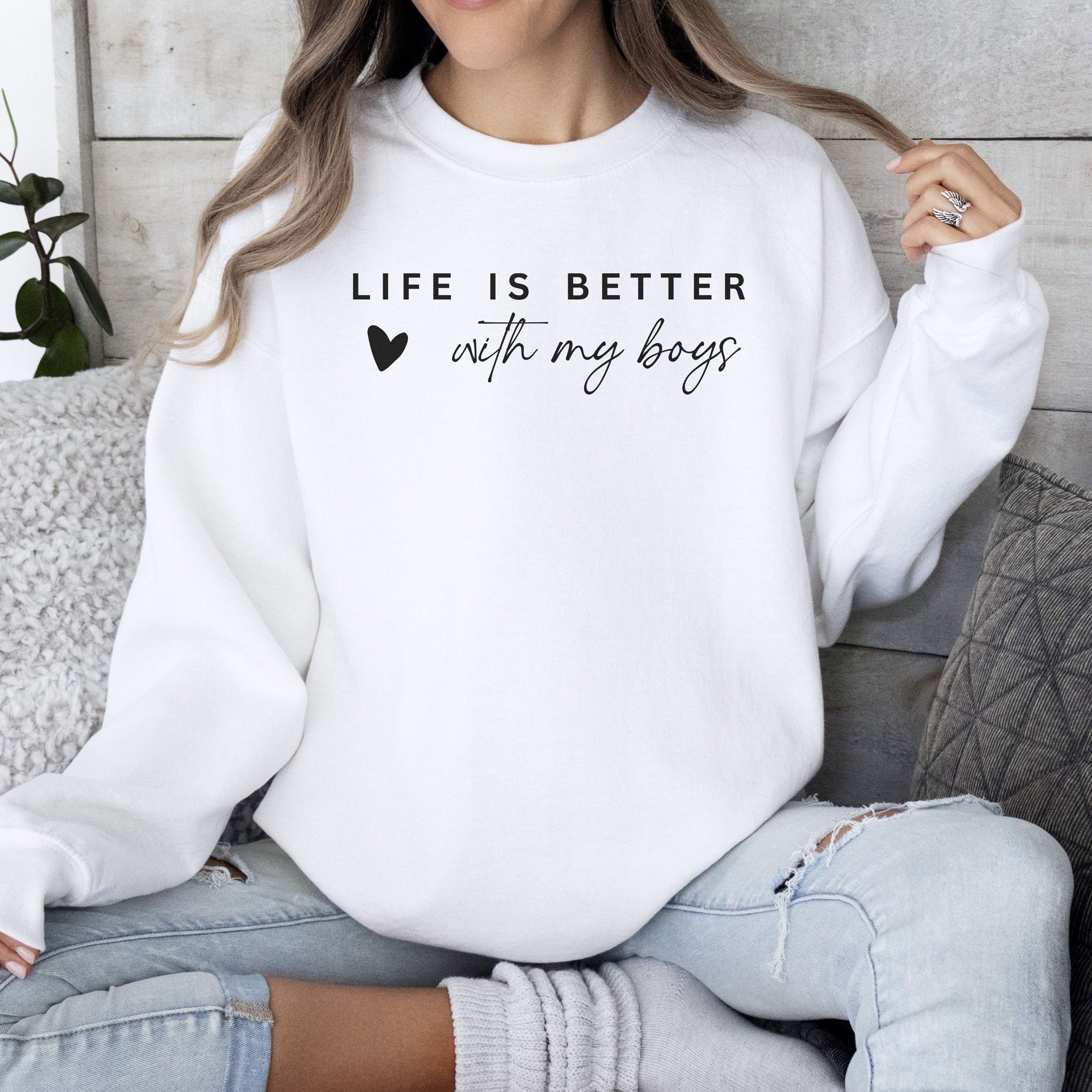 Mom of boys outlet sweatshirt