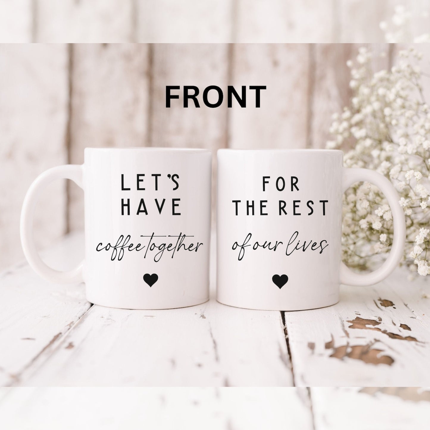 Coffee for Life: Custom Anniversary Mug Set – Perfect for Lovers