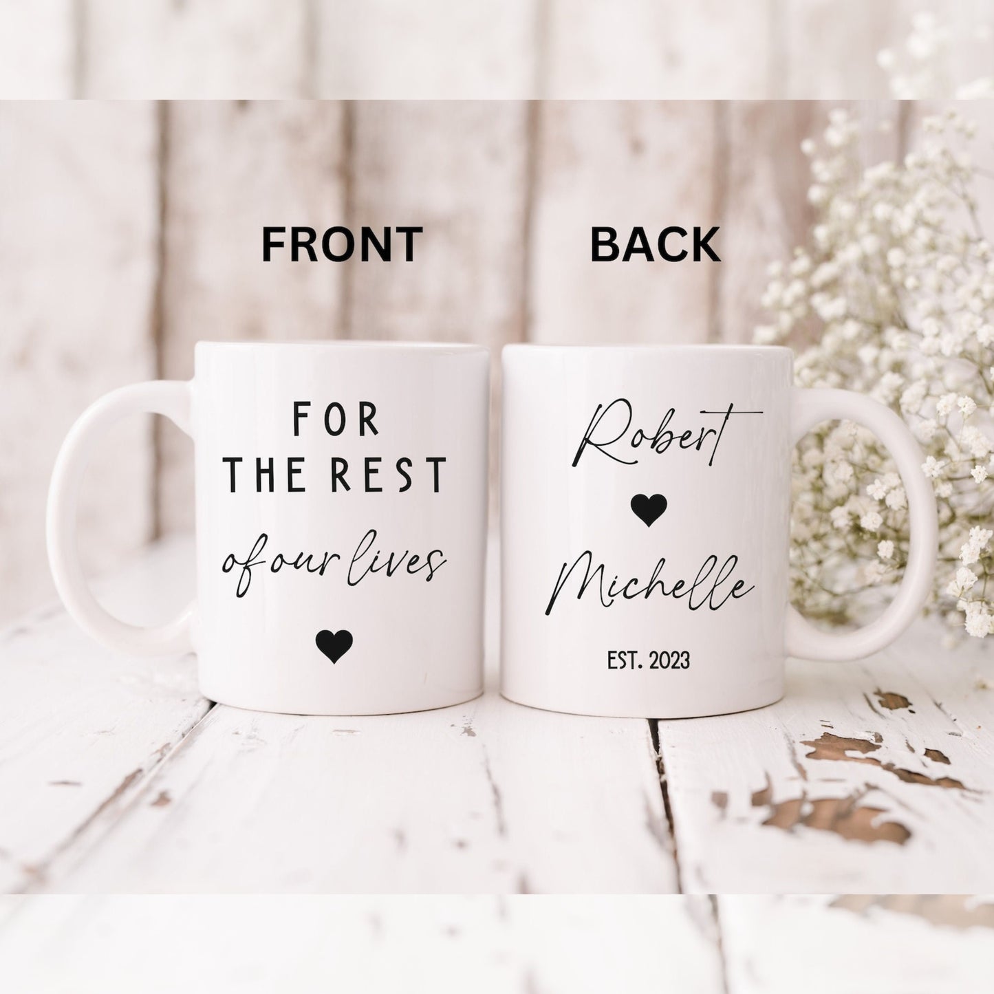 Coffee for Life: Custom Anniversary Mug Set – Perfect for Lovers