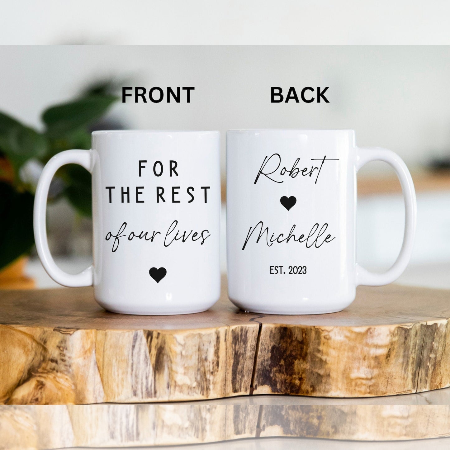 Coffee for Life: Custom Anniversary Mug Set – Perfect for Lovers