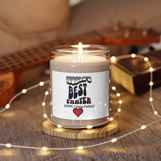 World's Best Farter: Ideal Soy Candle Gift for Dad 9oz