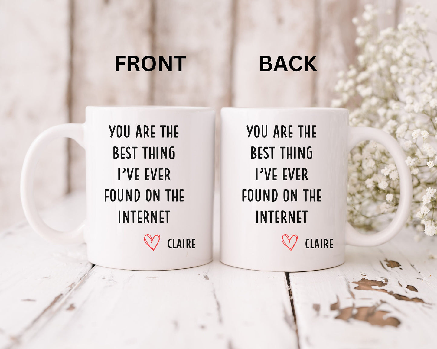 You Are The Best Thing I Found On The Internet Mug, Custom Anniversary Gift, Lovers Mug, Girlfriend Mug, Boyfriend Mug