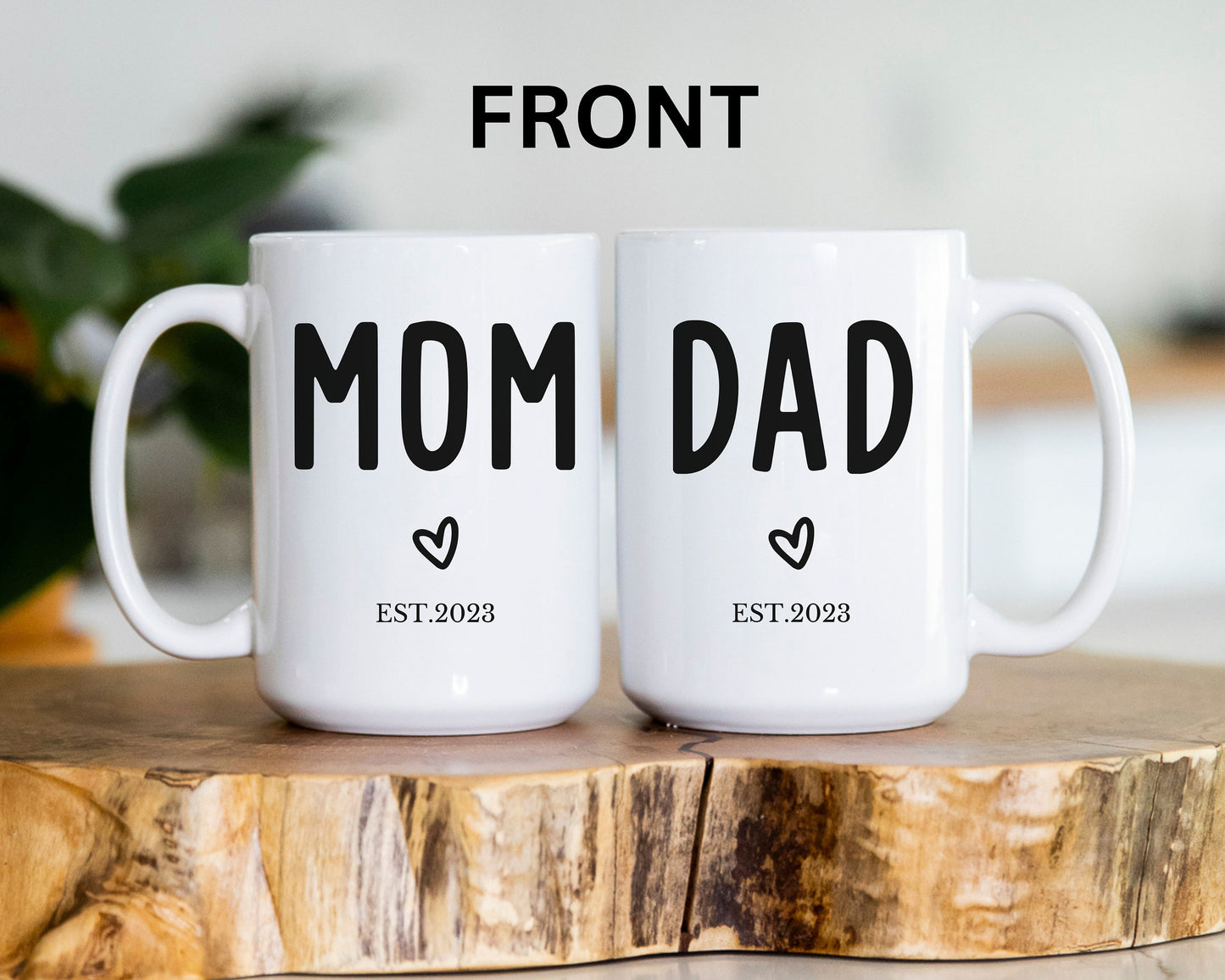 Mom Dad Mug, Pregnancy Announcement Mug, Custom Mom Dad Mug New Mom Mug, New Dad Mug, Mom and Dad Mugs, 11oz Mug, 15oz Mug