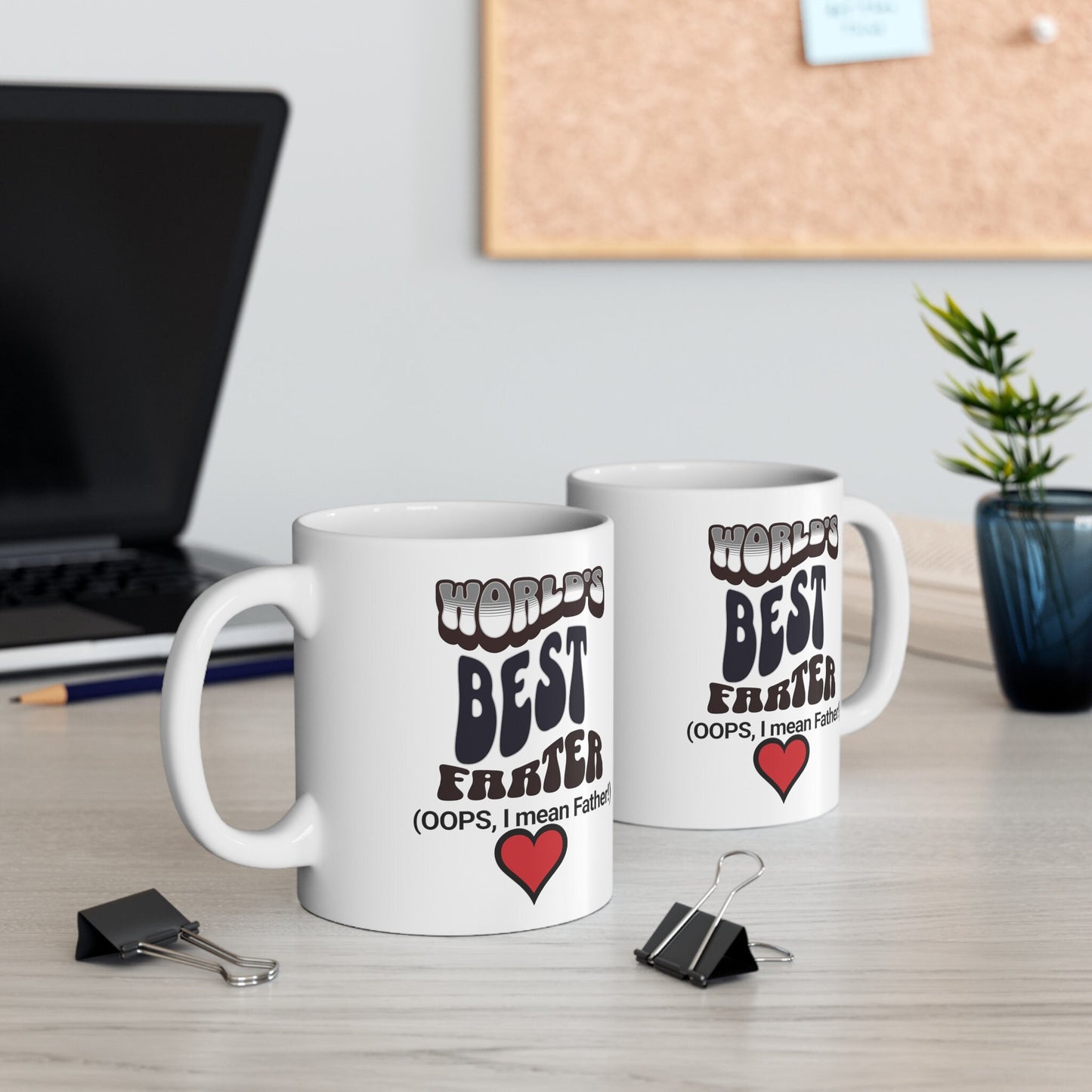 World's Best Farter (I mean Father) Ceramic Mug 11oz