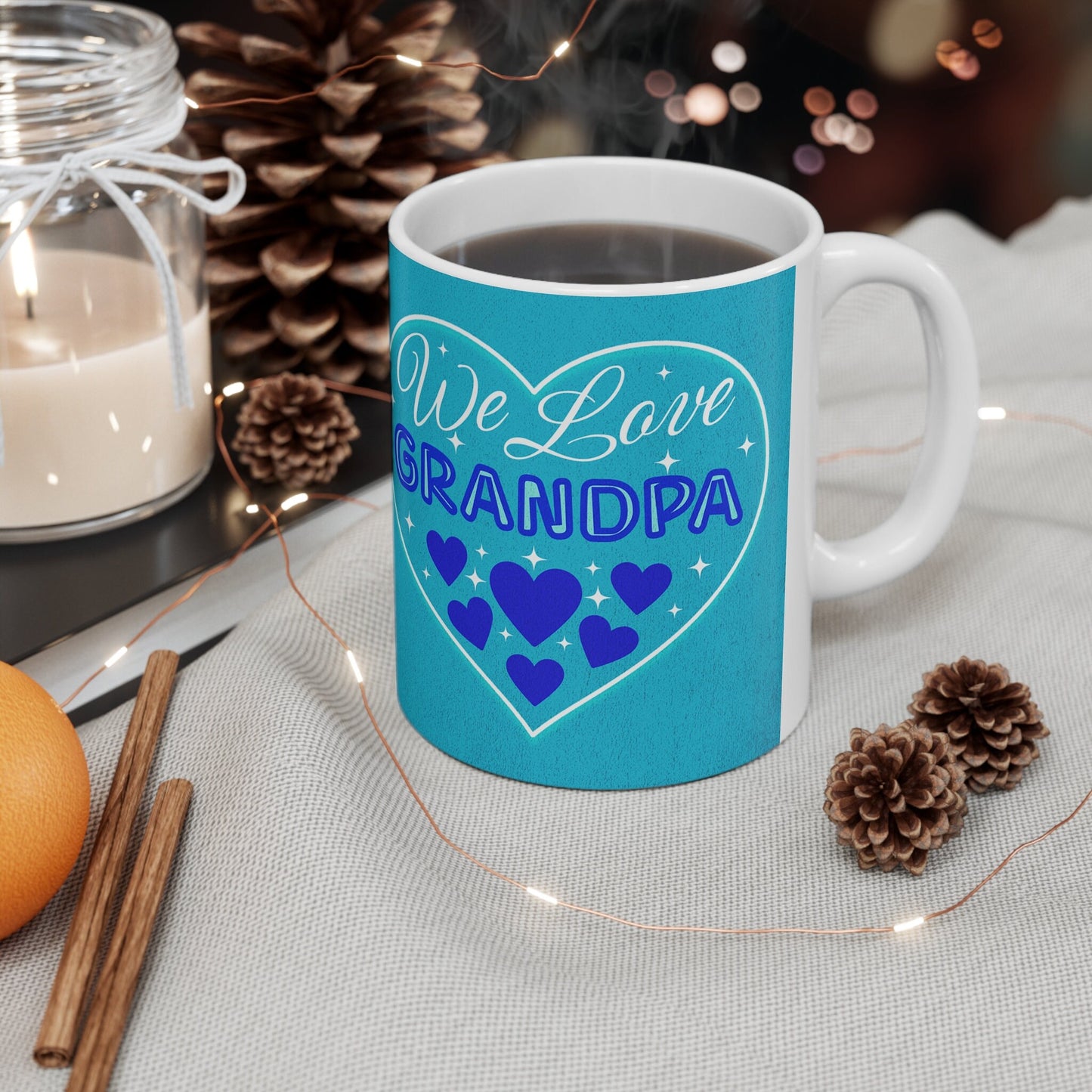 We Love Grandpa Mug, Grandpa Gift, Grandpa Birthday Gift, Grandpa Mug, Ceramic Mug 11oz