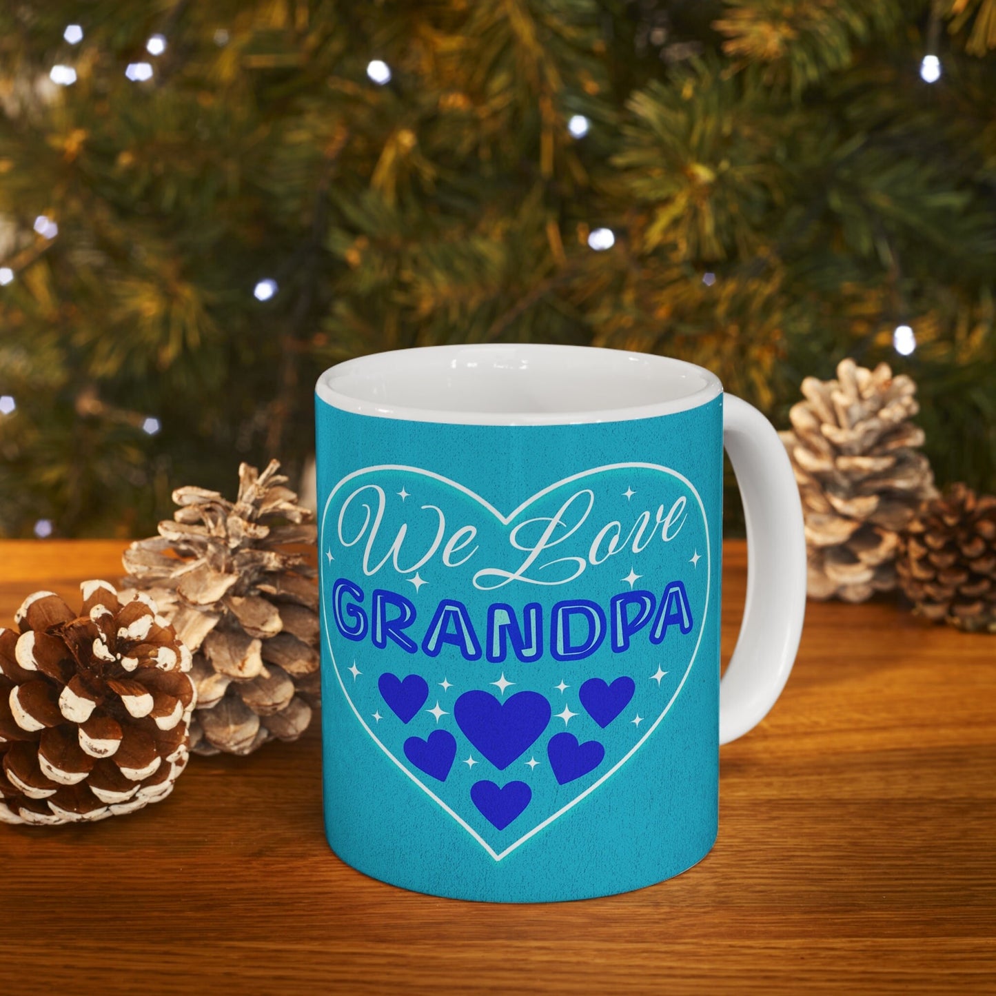 We Love Grandpa Mug, Grandpa Gift, Grandpa Birthday Gift, Grandpa Mug, Ceramic Mug 11oz