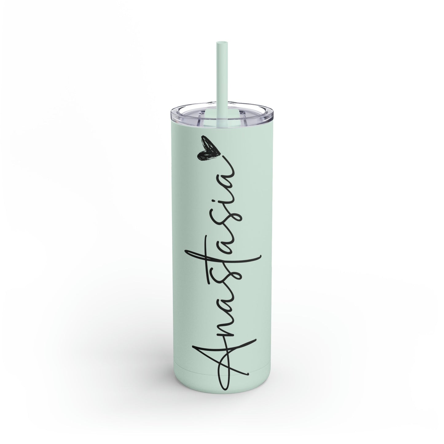 Personalized Matte Tumbler, Skinny Tumbler 20oz, Matte Tumbler,Custom Skinny Tumbler, Tumbler with Lid and Straw, 20oz Tumbler