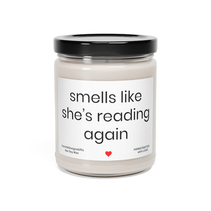 Smells Like She's Reading Again: Personalized Soy Candle 9oz