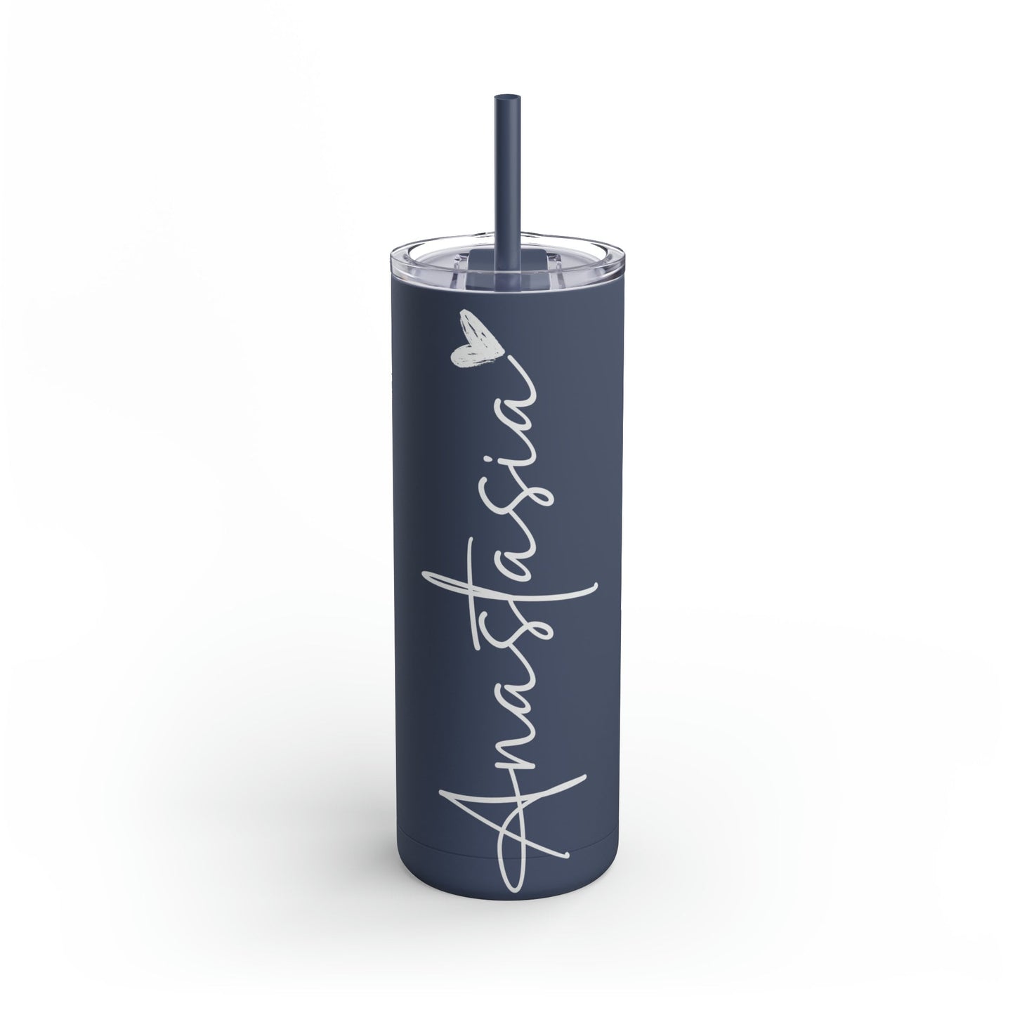 Personalized Matte Tumbler, Skinny Tumbler 20oz, Matte Tumbler,Custom Skinny Tumbler, Tumbler with Lid and Straw, 20oz Tumbler