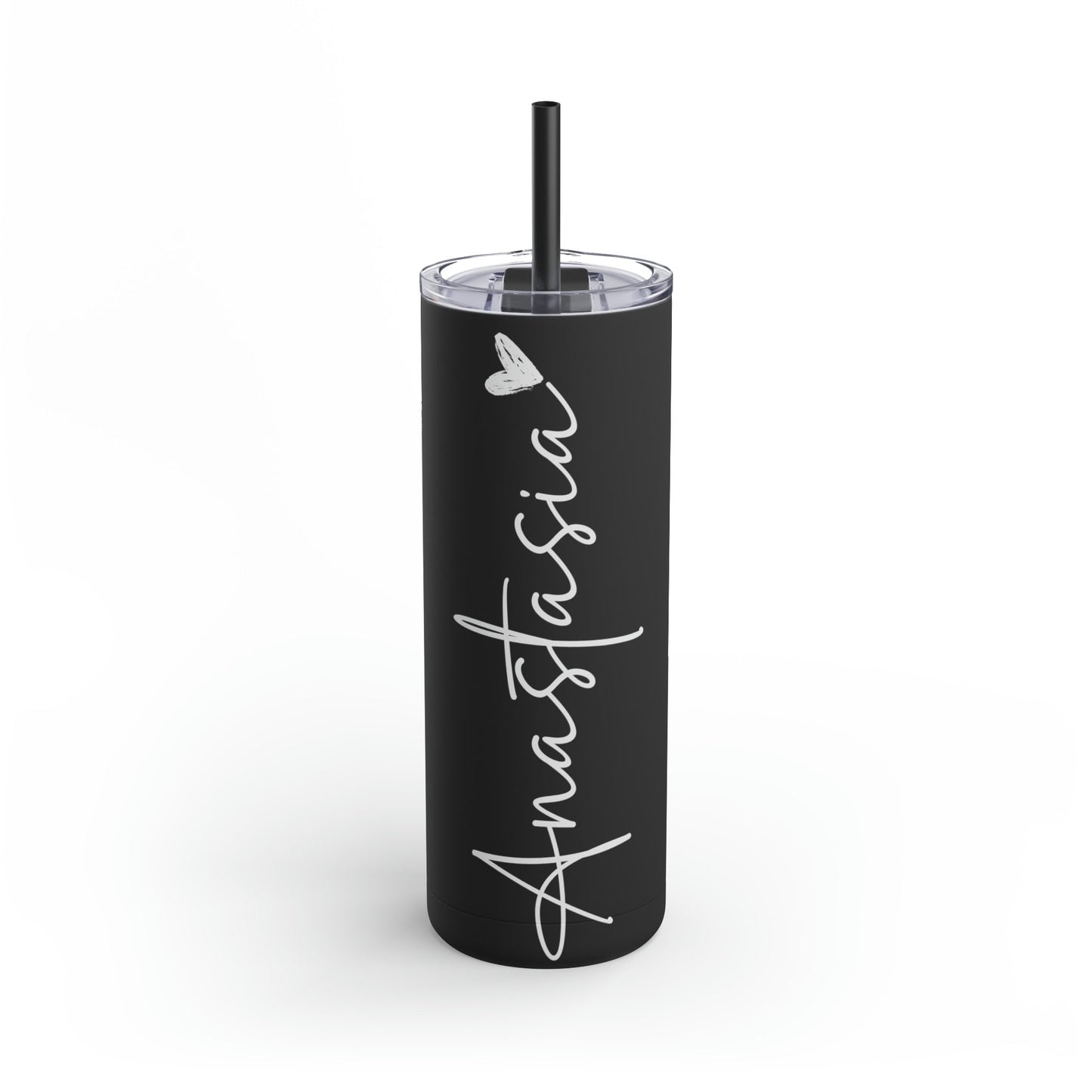 Personalized Matte Tumbler, Skinny Tumbler 20oz, Matte Tumbler,Custom Skinny Tumbler, Tumbler with Lid and Straw, 20oz Tumbler