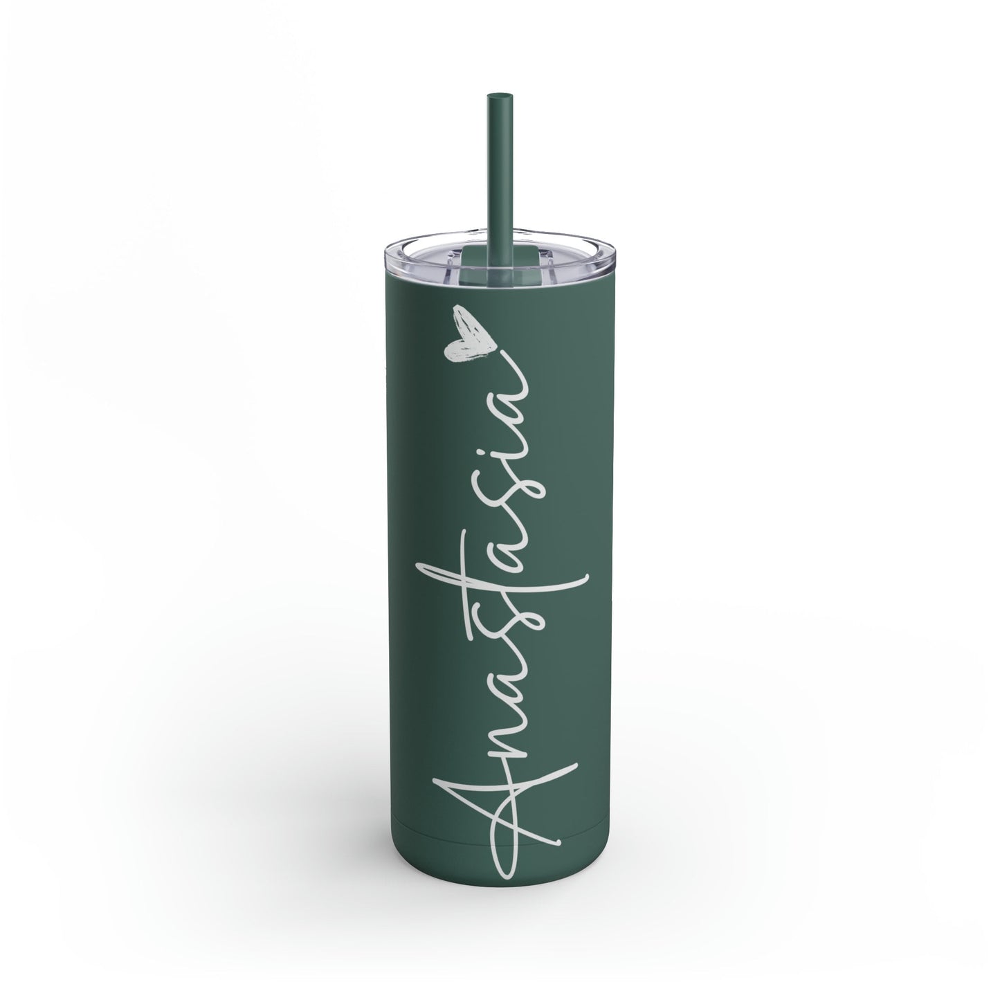 Personalized Matte Tumbler, Skinny Tumbler 20oz, Matte Tumbler,Custom Skinny Tumbler, Tumbler with Lid and Straw, 20oz Tumbler