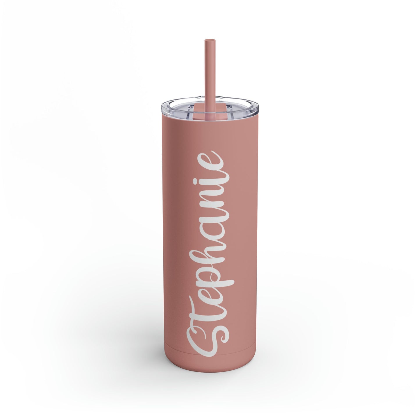 Personalized Matte Tumbler, 20oz Tumbler, Tumbler with Lid and Straw, Skinny Tumbler 20oz, Matte Tumbler, Custom Skinny Tumbler