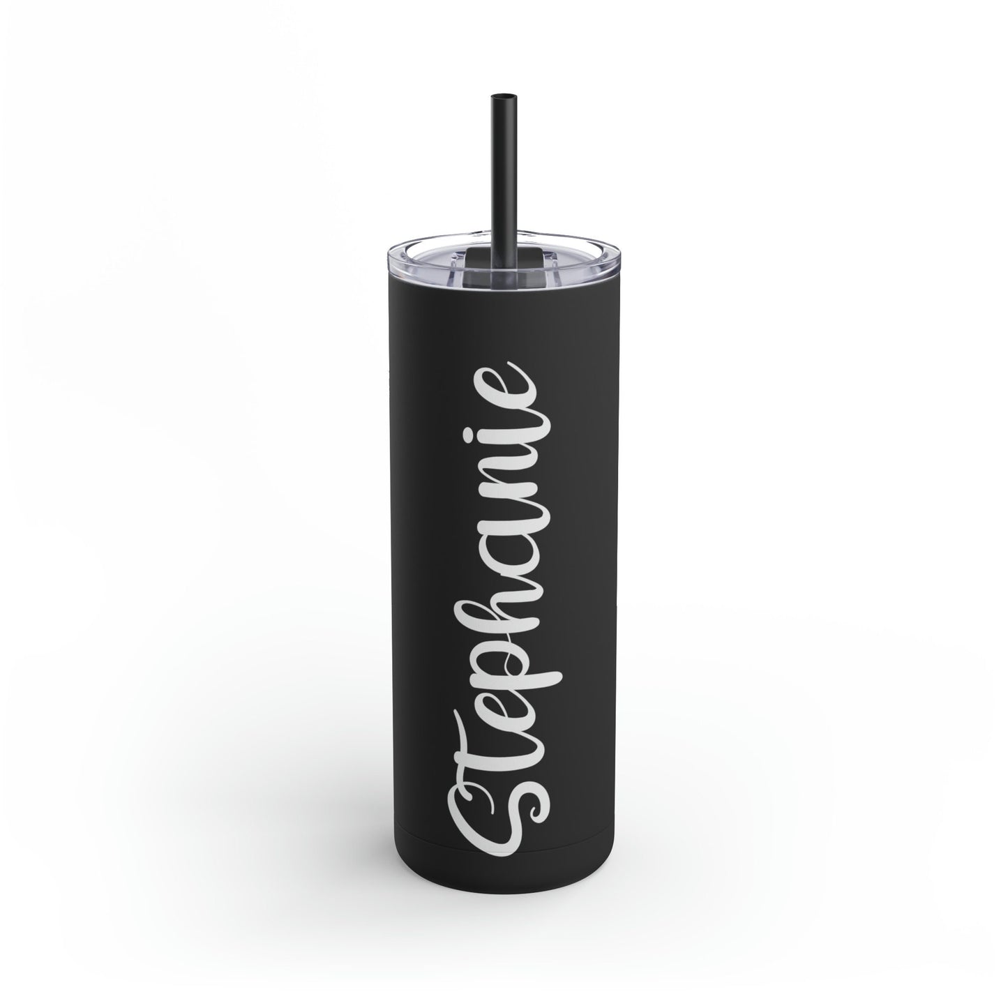 Personalized Matte Tumbler, 20oz Tumbler, Tumbler with Lid and Straw, Skinny Tumbler 20oz, Matte Tumbler, Custom Skinny Tumbler