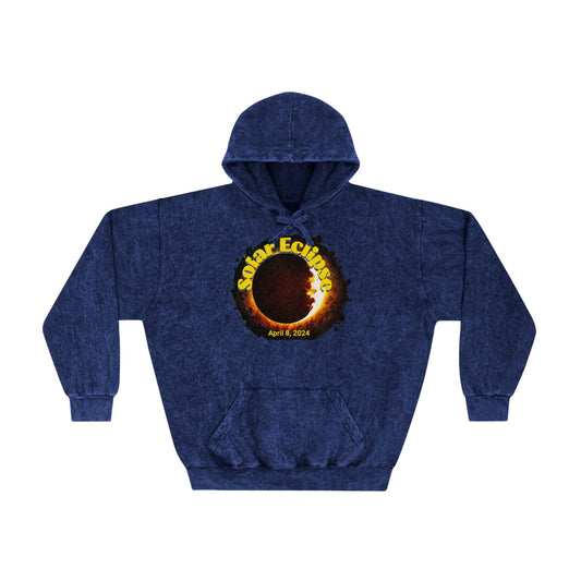 Total Solar Eclipse, April 8, 2024, Unisex Mineral Wash Hoodie